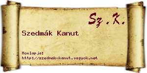 Szedmák Kanut névjegykártya